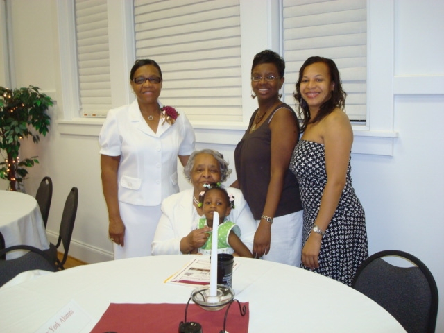 Four Generations (from left to right): Wanda Wilkinson, Alma Whitaker, Jakaii Brooks, Stacey Wilkinson, and Jozette Wilkinson