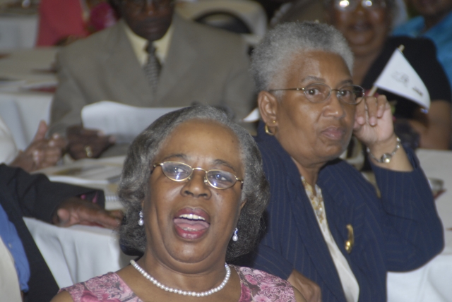 Sophia S. McCloud, BHS '63(rear) and guest(front)